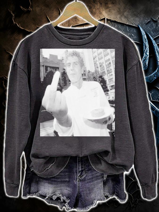Anthony Bourdain American Chef Middle Finger Shirt t-shirt sweatshirt
