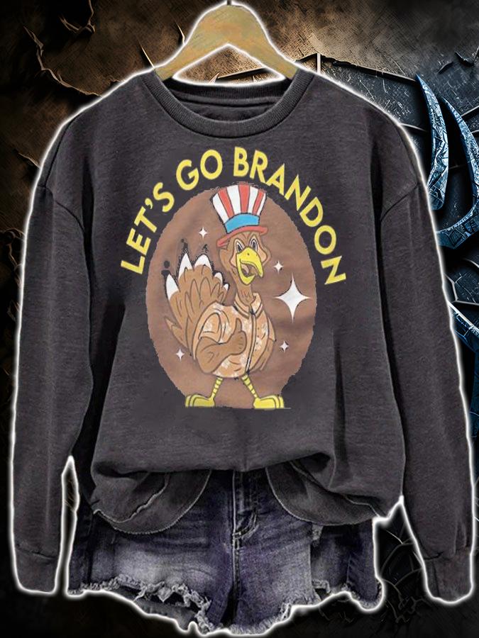 Anti President let's Go Brandon Thanksgiving Day Turkey Funny T-Shirt t-shirt sweatshirt