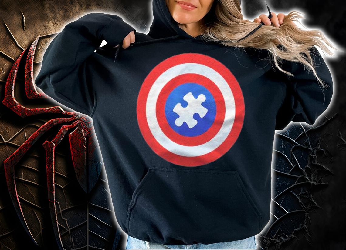 Autism Awareness Superhero Puzzle Shield Gift Shirt t-shirt hoodie