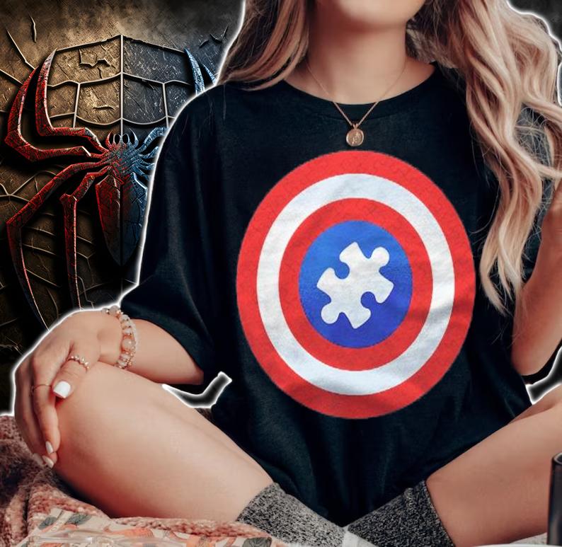 Autism Awareness Superhero Puzzle Shield Gift Shirt t-shirt woman shirt