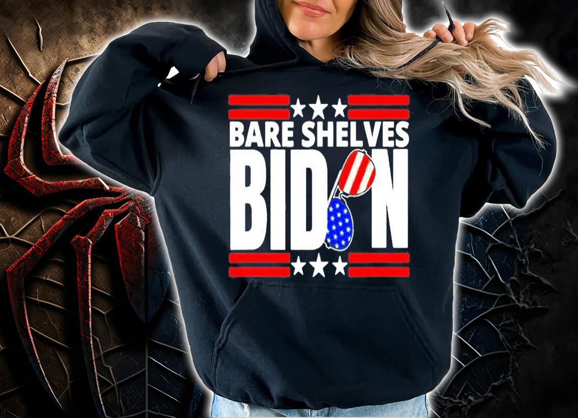 Bare Shelves Biden Meme Flag Glasses T-Shirt t-shirt hoodie
