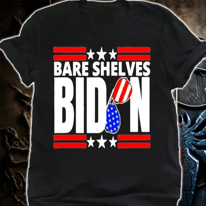 Bare Shelves Biden Meme Flag Glasses T-Shirt t-shirt shirt