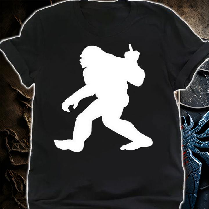 Bigfoot Middle Finger Sasquatch Hide & Seek Champion T-Shirt t-shirt