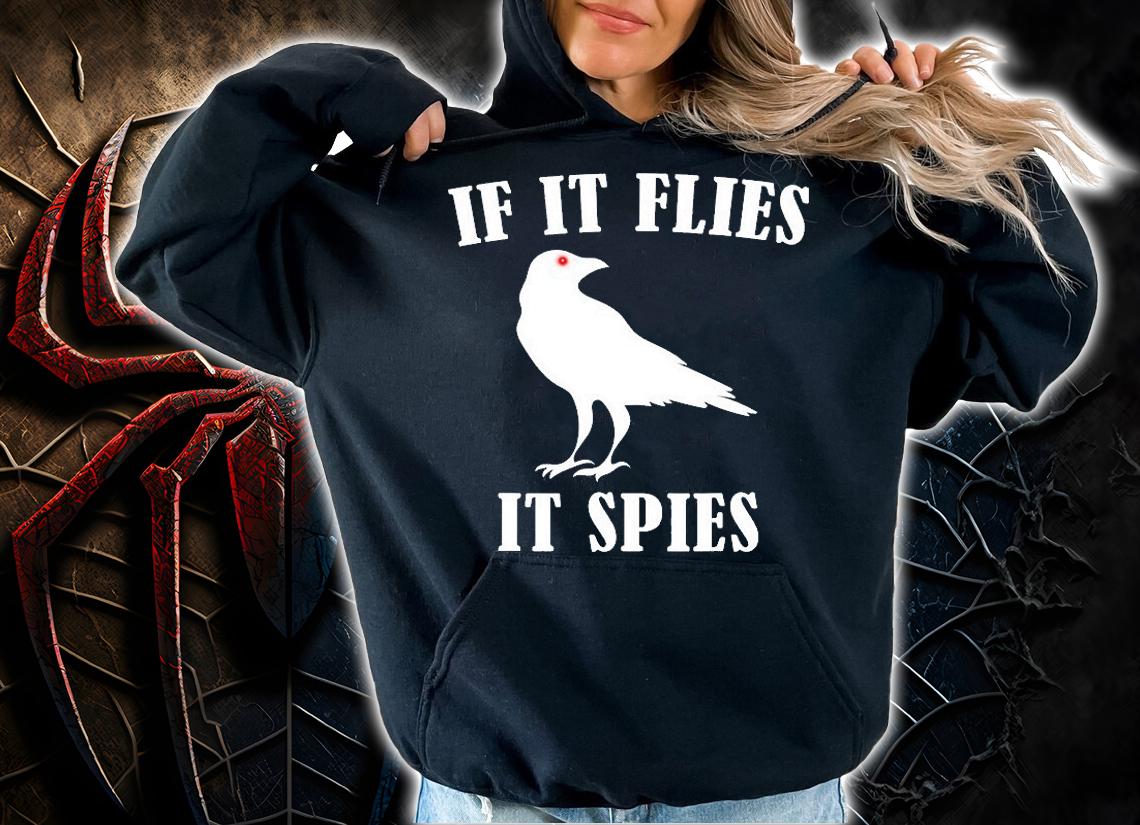 Birds Spie Conspiracy Joke Meme Surveillance T-Shirt t-shirt hoodie