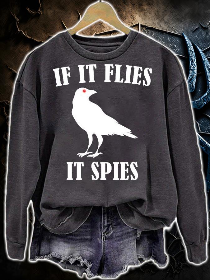 Birds Spie Conspiracy Joke Meme Surveillance T-Shirt t-shirt sweatshirt