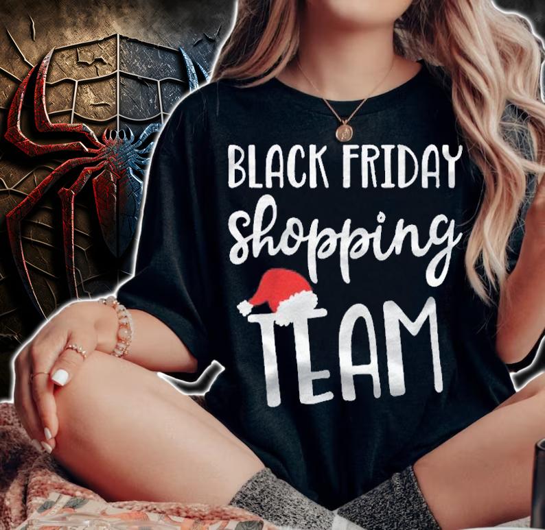 Black Friday Shopping Team Funny Christmas Santa Shirt t-shirt