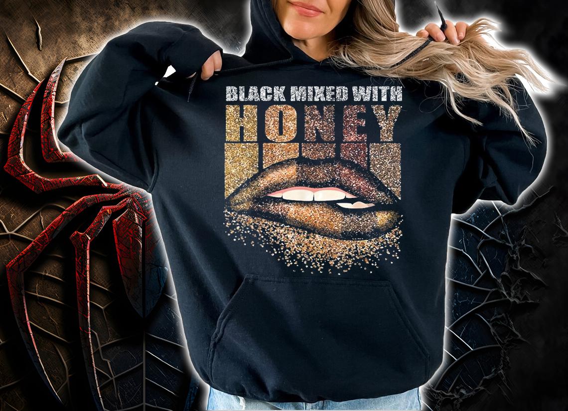 Black Mixed With Honey Sexy Lips T-Shirt t-shirt
