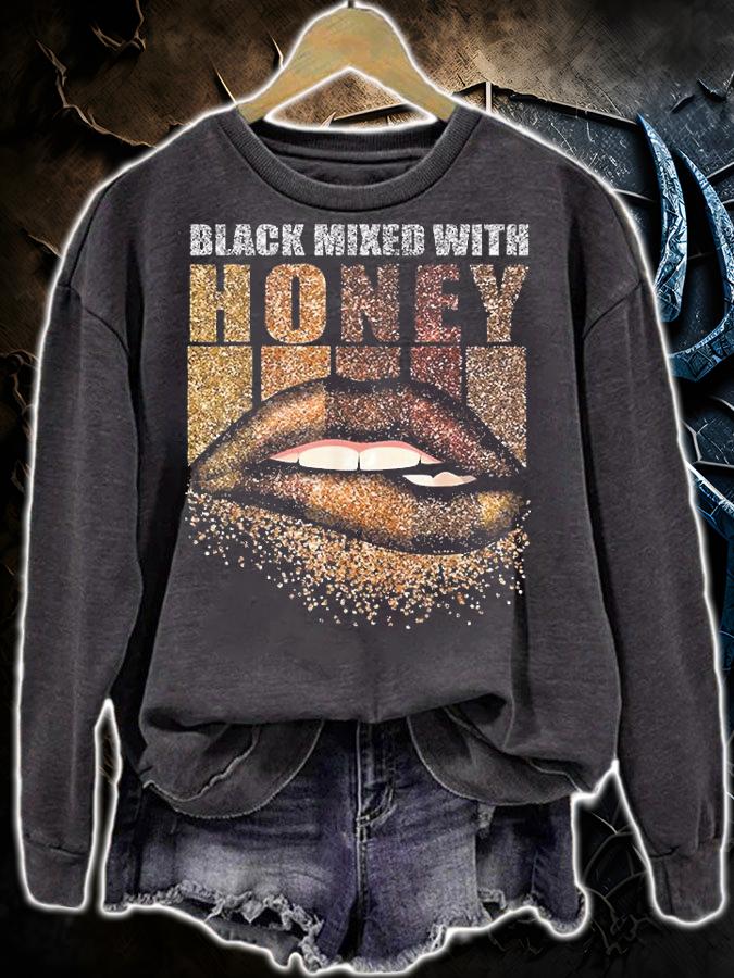 Black Mixed With Honey Sexy Lips T-Shirt t-shirt