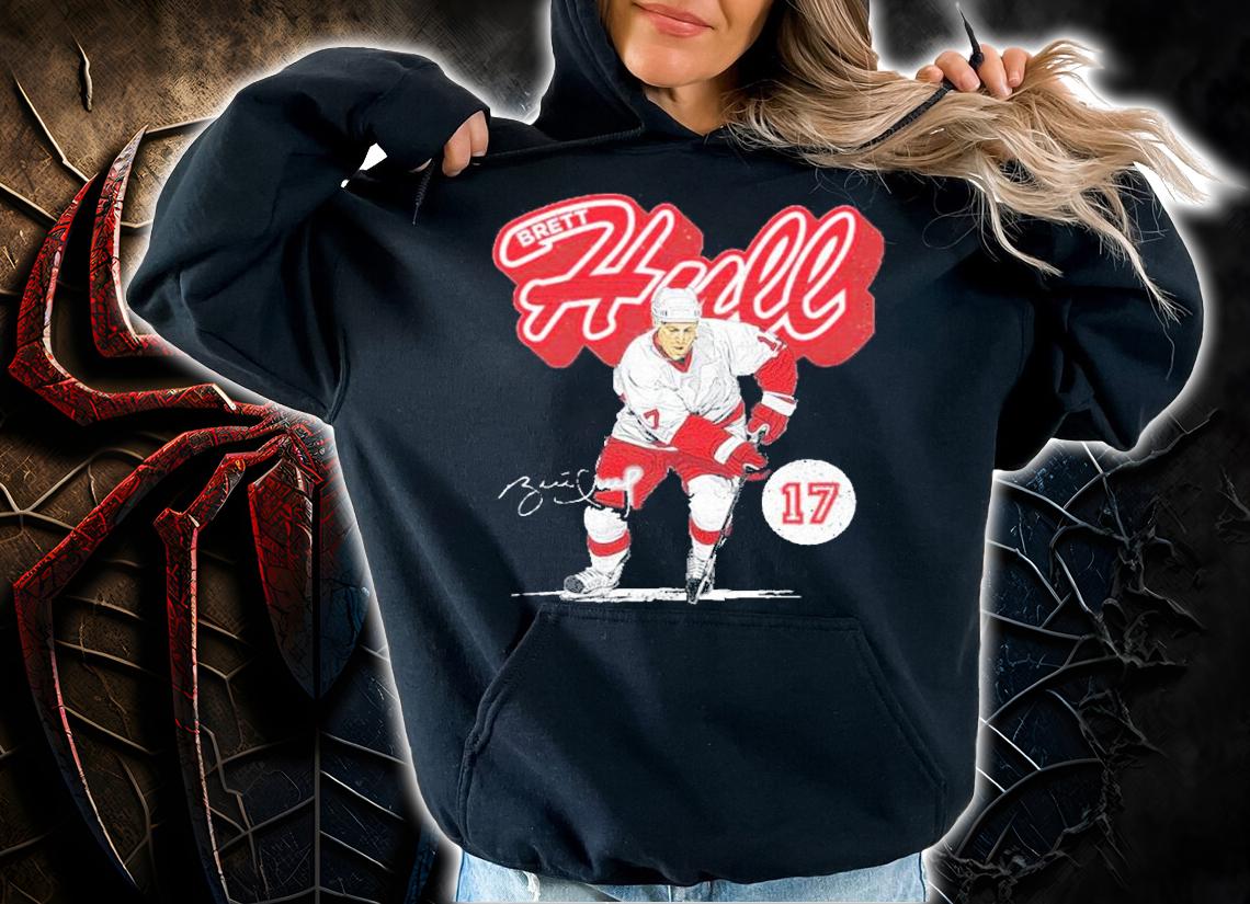 Brett Hull Detroit Retro Script Hockey Signatures Shirt t-shirt hoodie