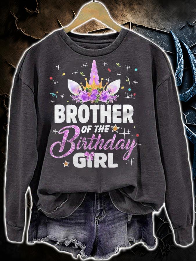 Brother Of The Birthday Girl Gifts Unicorn Birthday Shirt t-shirt
