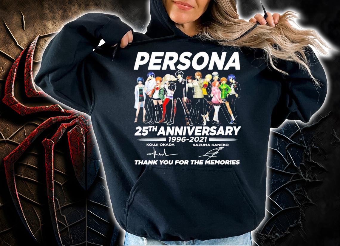 Persona 25th anniversary 1996-2021 signatures shirt t-shirt hoodie