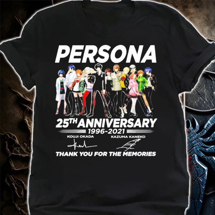 Persona 25th anniversary 1996-2021 signatures shirt t-shirt shirt