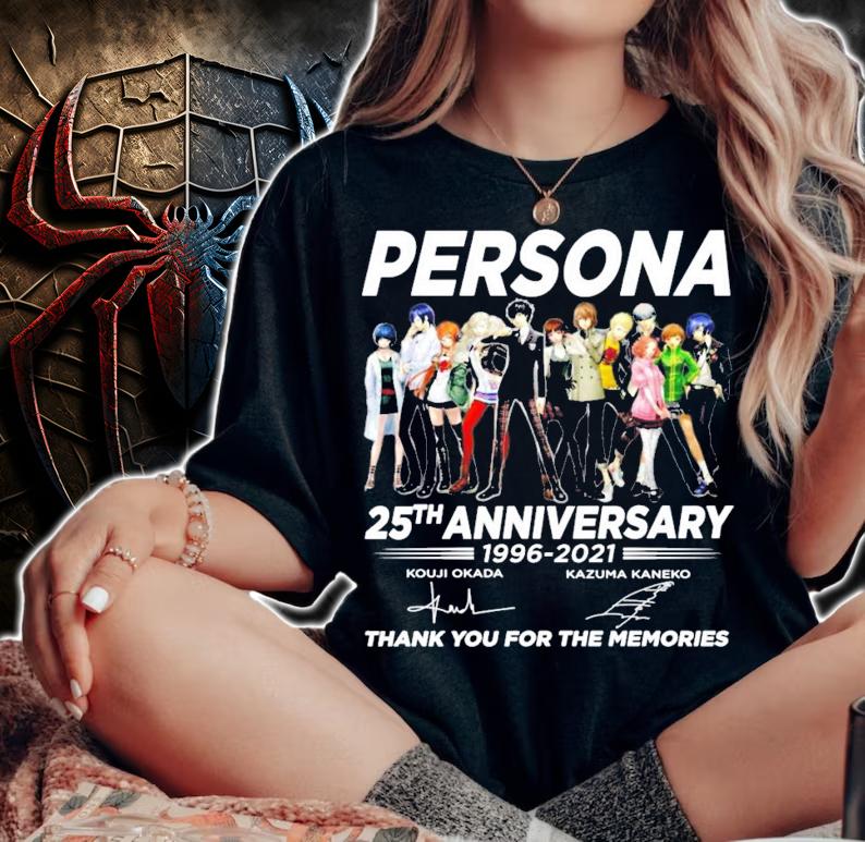Persona 25th anniversary 1996-2021 signatures shirt t-shirt woman shirt
