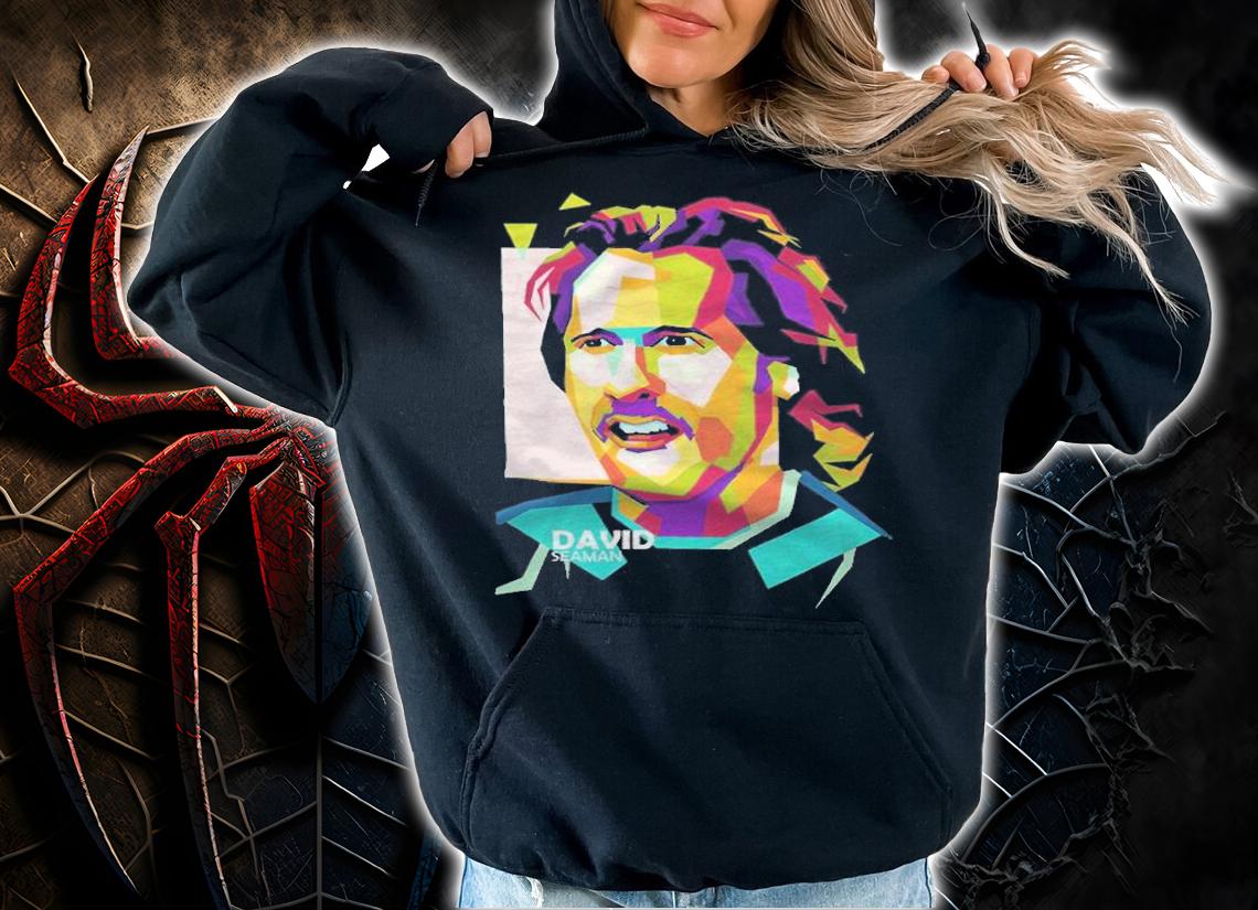 David Seaman portrait color T-shirt t-shirt