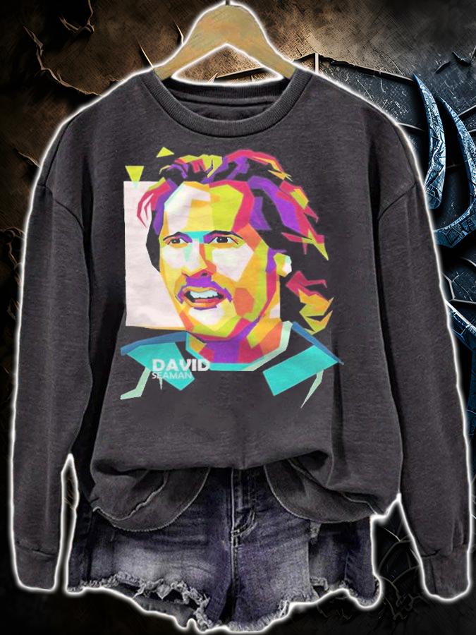 David Seaman portrait color T-shirt t-shirt