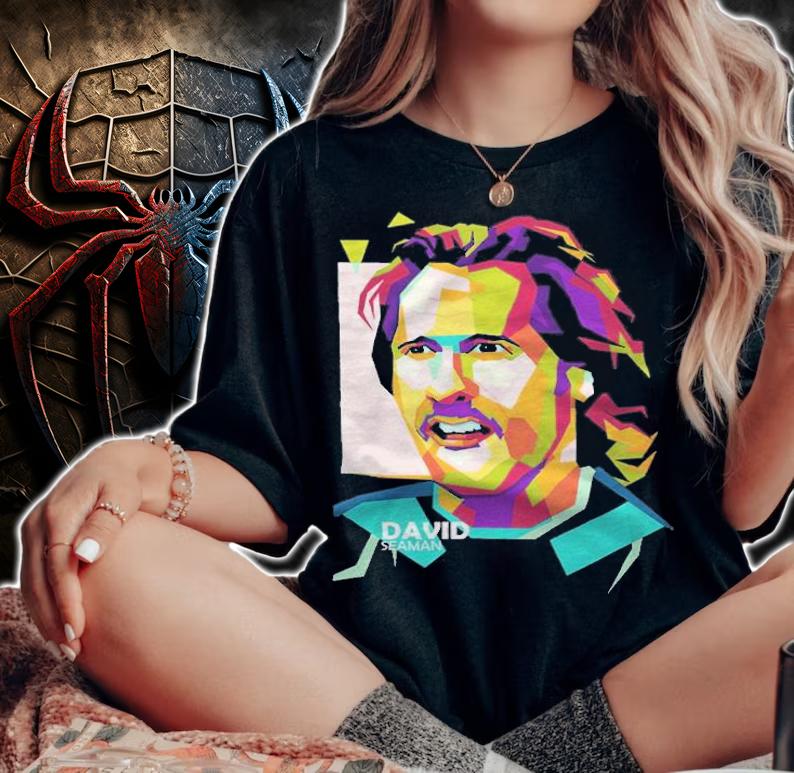 David Seaman portrait color T-shirt t-shirt