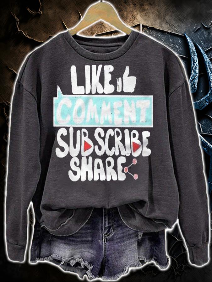 Like Subscribe Comment Share For Influencer Shirt t-shirt