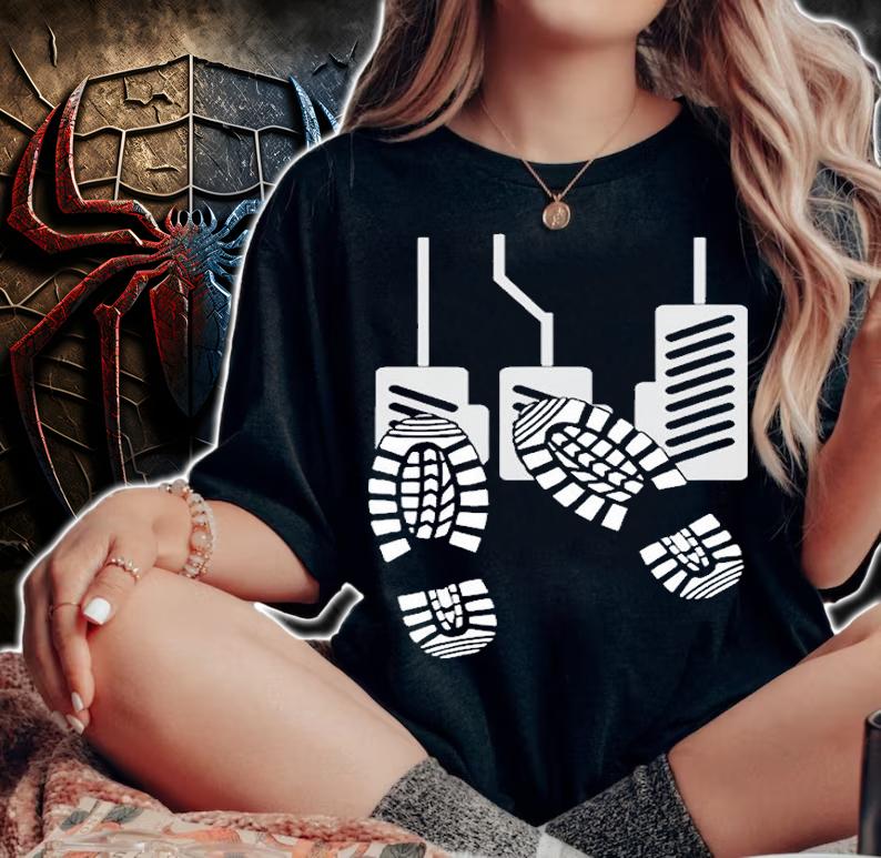 Manual Car Driver Manual Enthusiast Pedal Break Gas Clutch T-Shirt t-shirt woman shirt