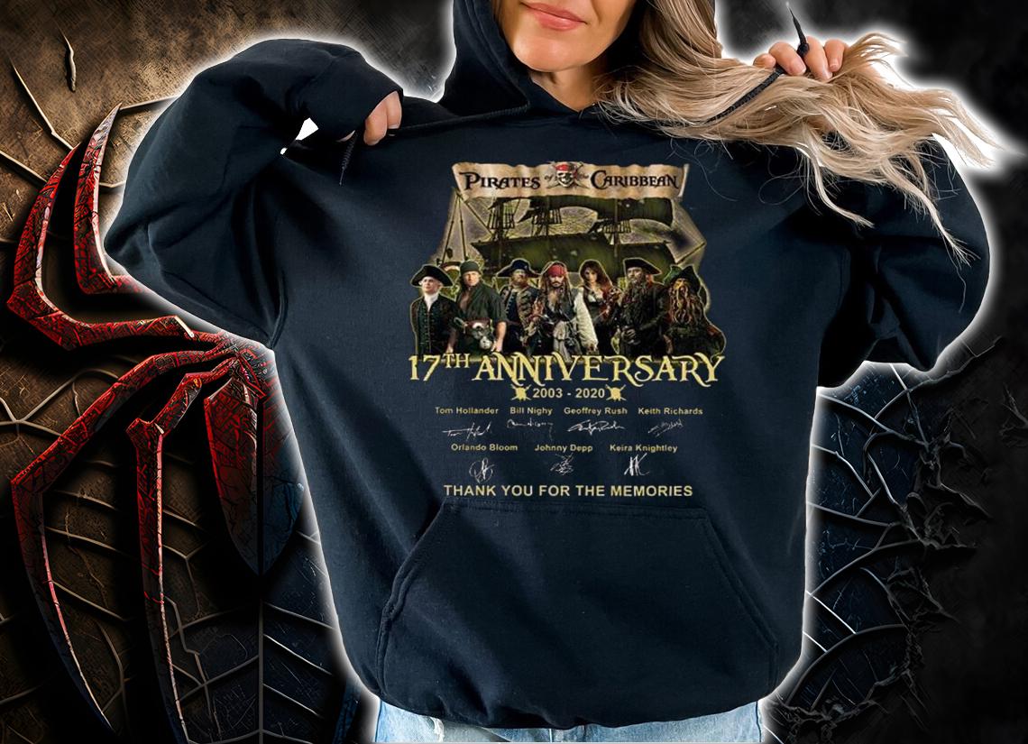 Pirates Of The Caribbean Thank You For The Memories Signatures t-shirt hoodie