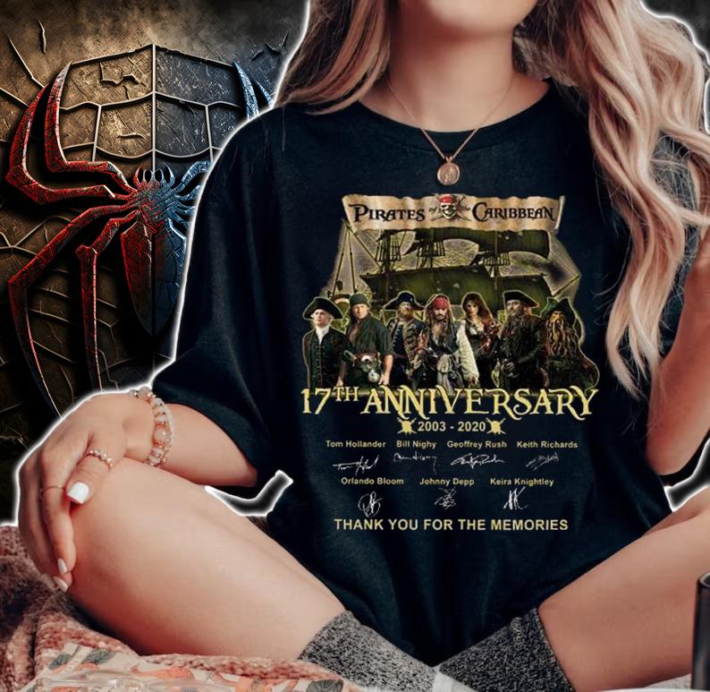 Pirates Of The Caribbean Thank You For The Memories Signatures t-shirt woman shirt