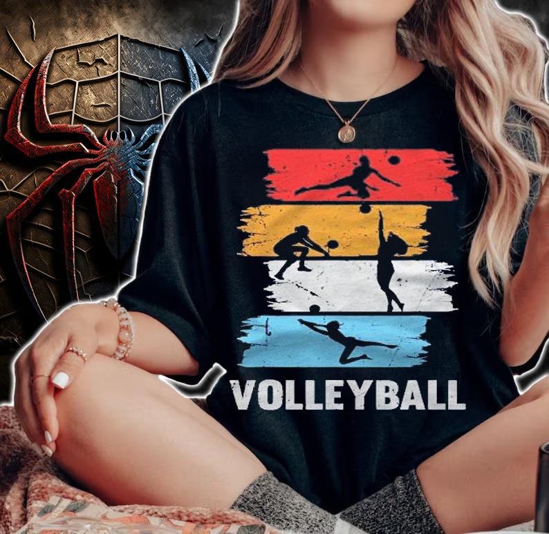 Volleyball Retro Vintage Volleyball Player Coach Gift Shirt t-shirt woman shirt