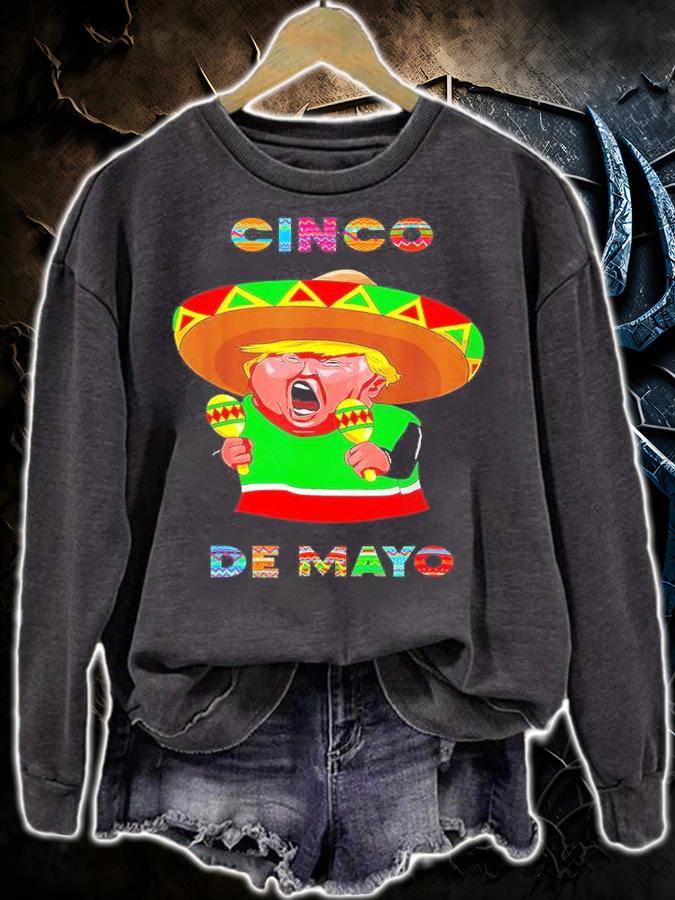 Cinco De Mayo Donald Trump Mexico Maraca And Sombrero T-Shirt t-shirt sweatshirt