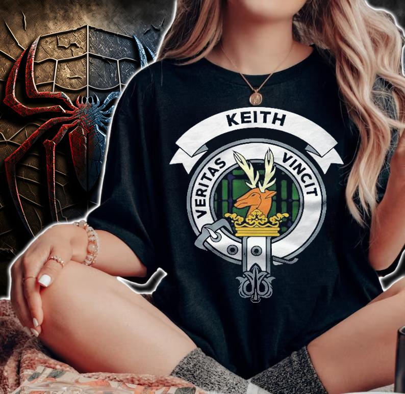 Keith Clan Badgem  Scottish Tartan Gifts Shirt t-shirt woman shirt