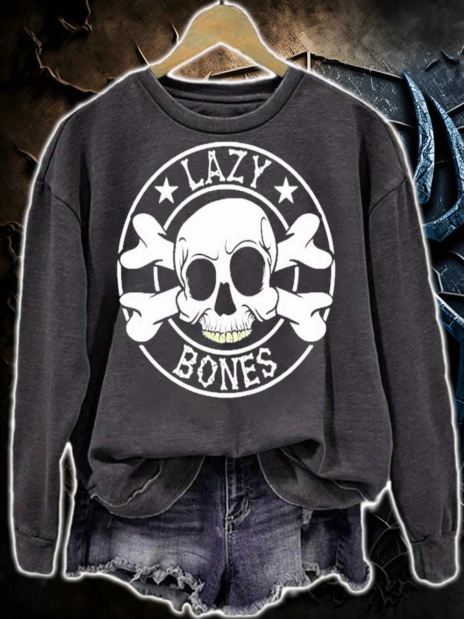 Lazy Bones Skeleton Halloween Costume T-Shirt t-shirt sweatshirt