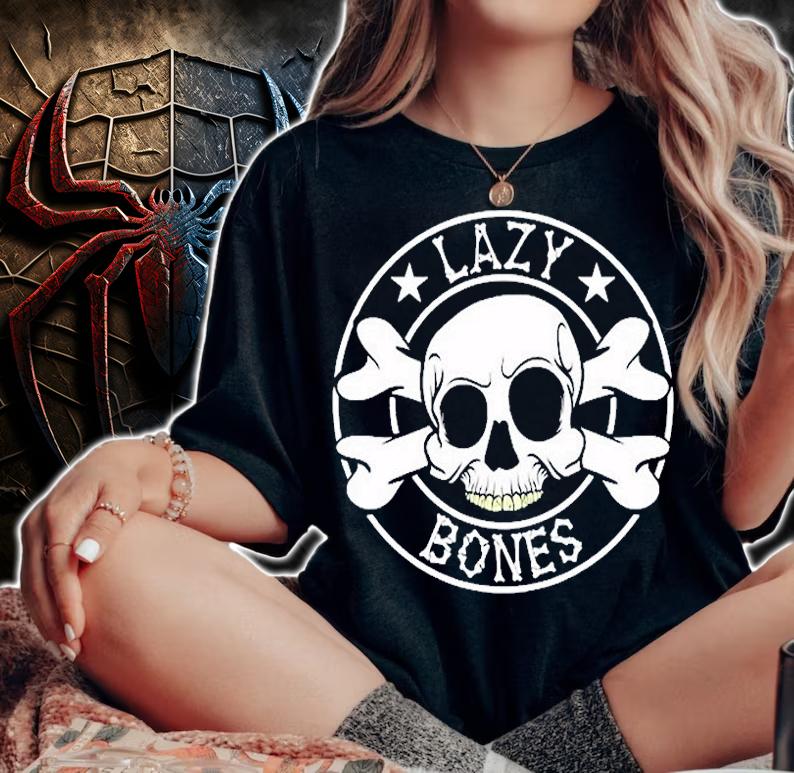 Lazy Bones Skeleton Halloween Costume T-Shirt t-shirt woman shirt