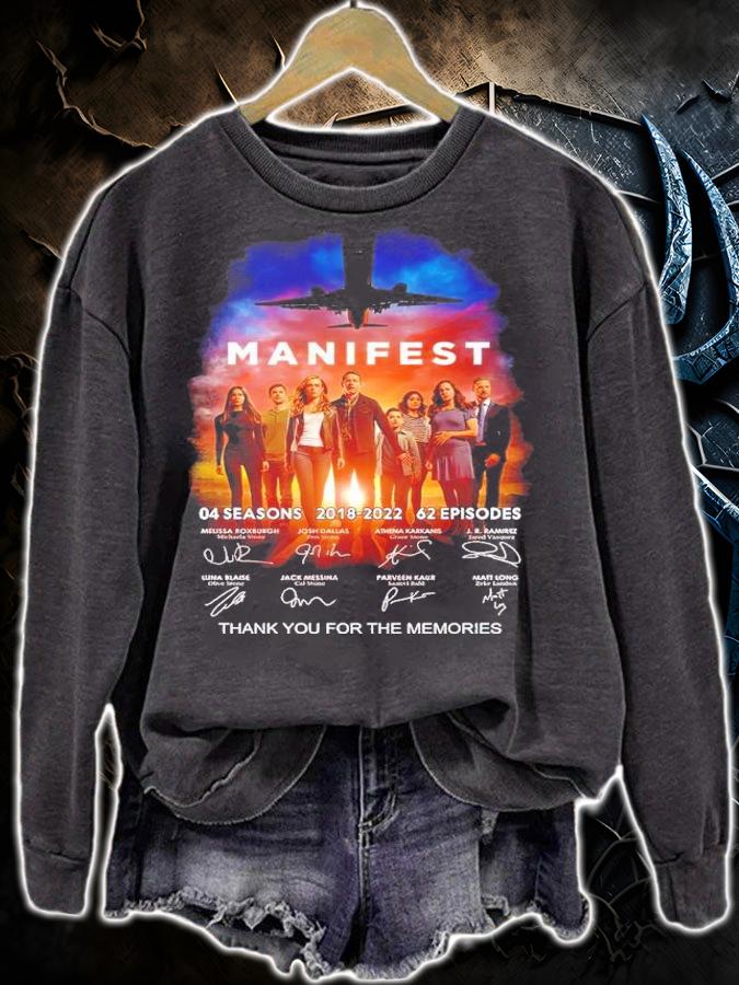 Manifest 04 Seasons 2018-2022 62 Episodes Signatures Thank You For The Memories Shirt t-shirt sweatshirt