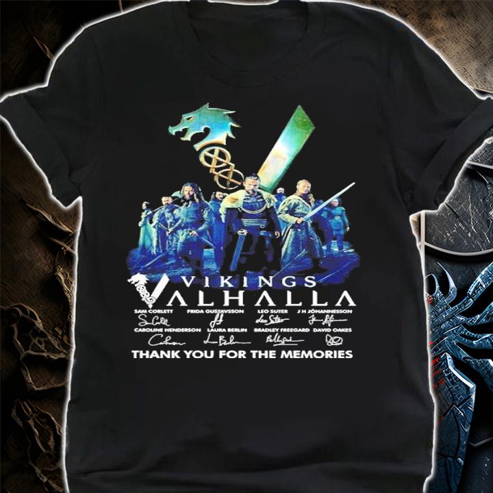 Official Vikings Valhalla Signatures Thank You For The Memories Shirt t-shirt shirt