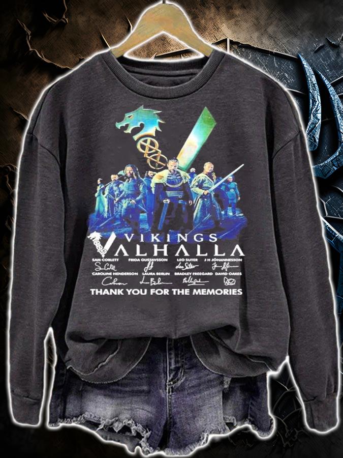 Official Vikings Valhalla Signatures Thank You For The Memories Shirt t-shirt sweatshirt