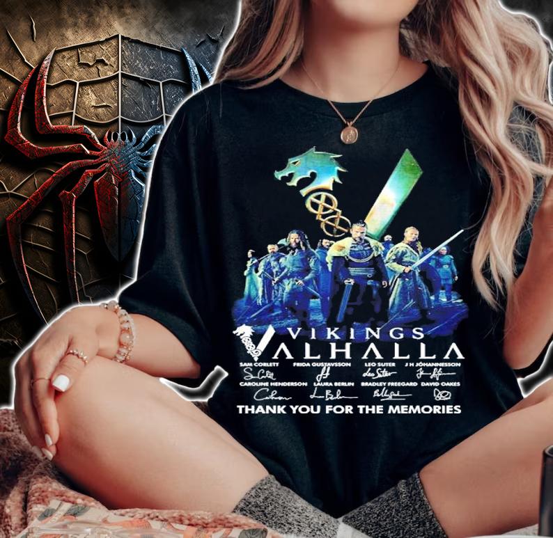 Official Vikings Valhalla Signatures Thank You For The Memories Shirt t-shirt woman shirt