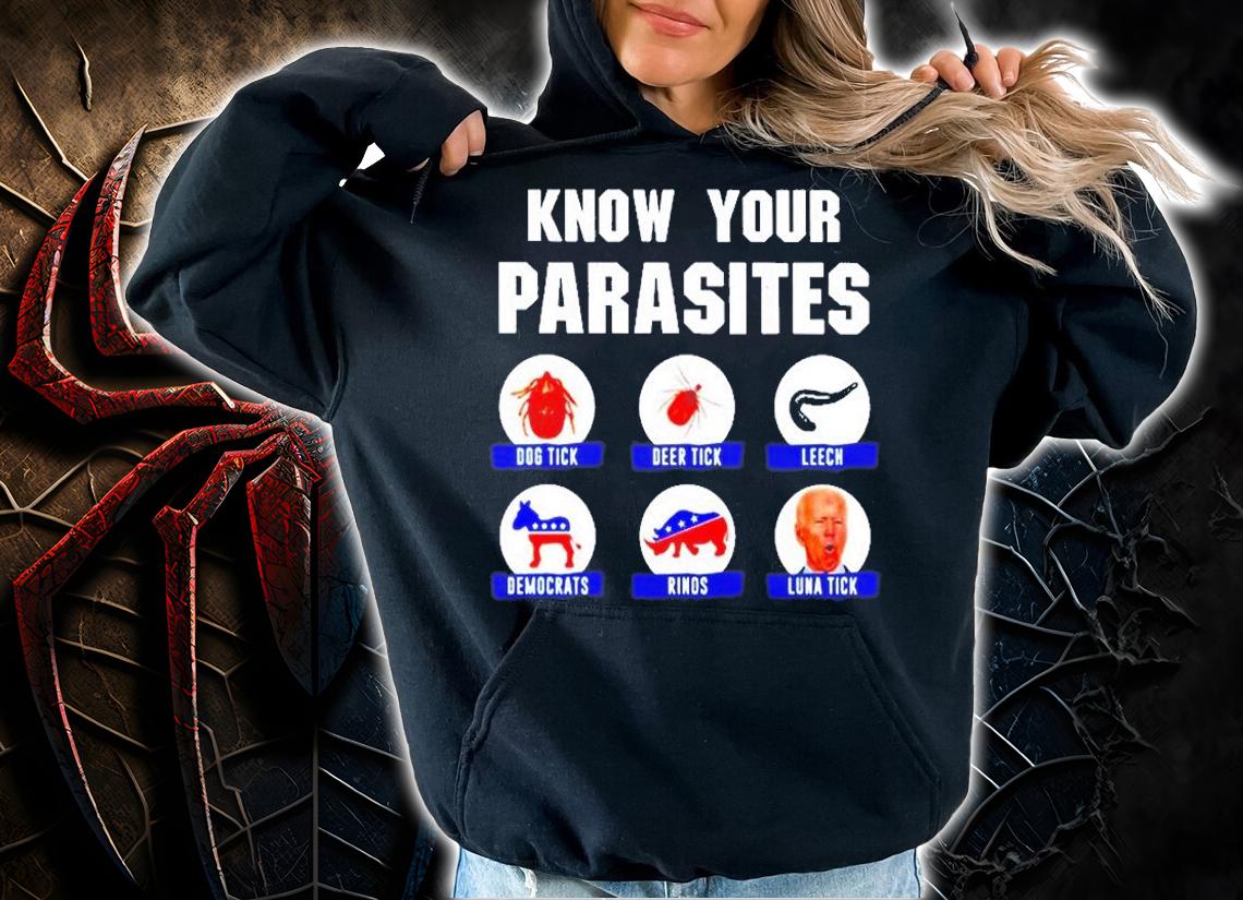 Funny Biden Know Your Parasites T-Shirt t-shirt