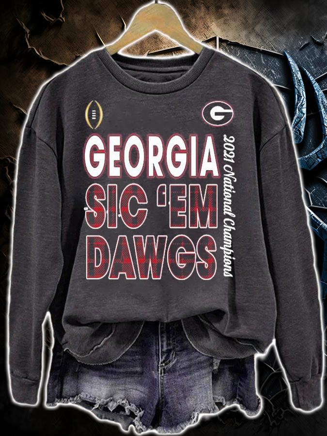 Georgia Bulldogs Football Playoff National Champions 2021 Sic Em Dawgs T-Shirt t-shirt