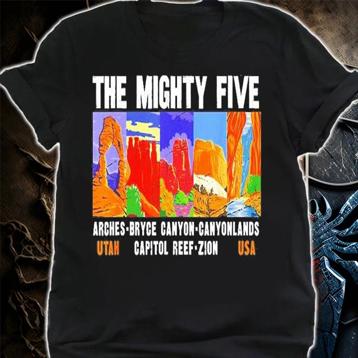 Mighty Five Utah National Parks Distressed Vintage T-Shirt t-shirt shirt