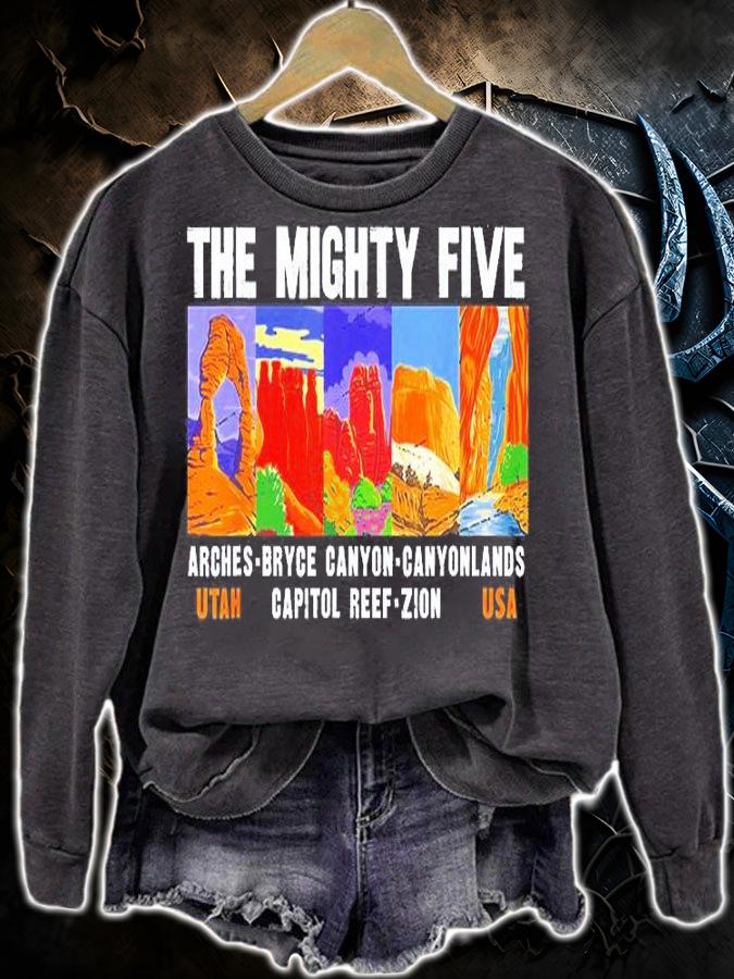 Mighty Five Utah National Parks Distressed Vintage T-Shirt t-shirt sweatshirt