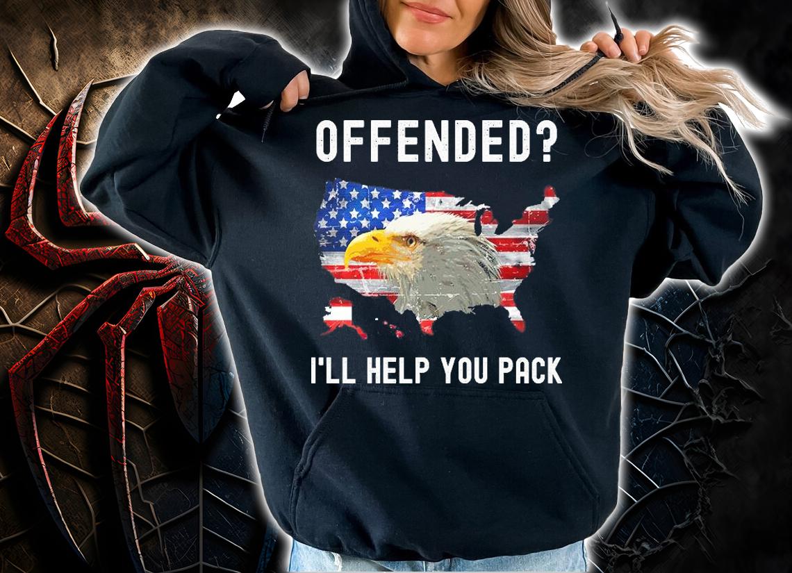 Offended I'll Help You Pack Eagle USA Flag T-Shirt t-shirt