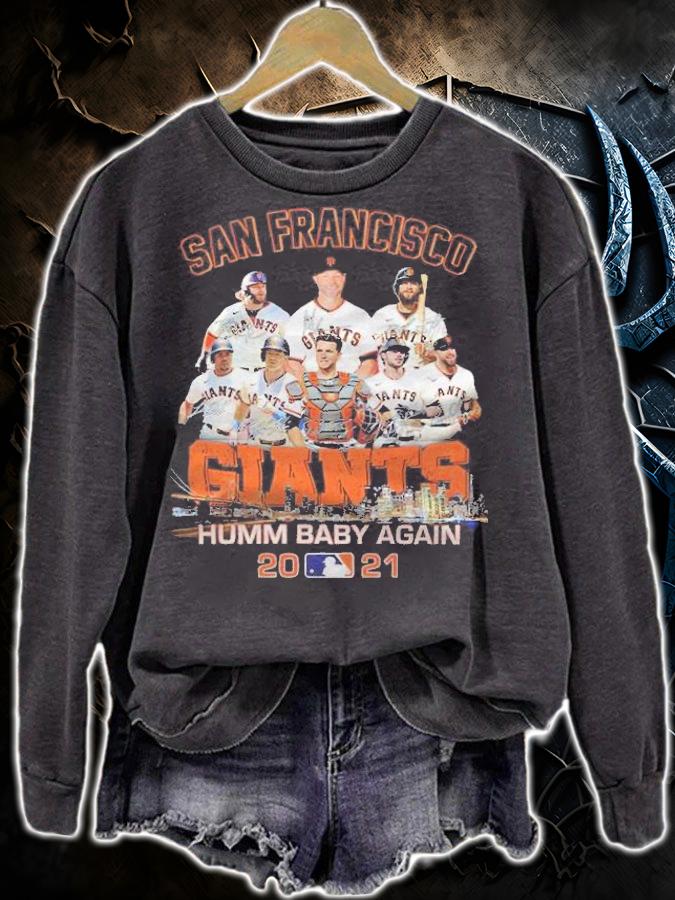 San Francisco Giants humm baby again 2021 signatures shirt t-shirt