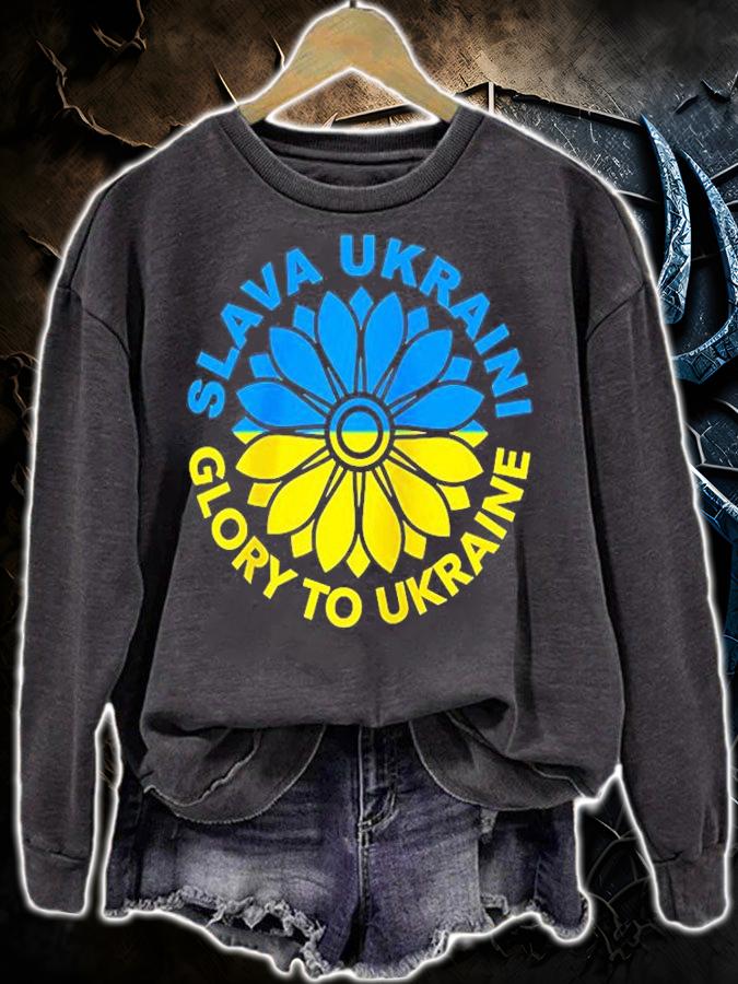 Slava Ukraini! Glory To Ukraine! Sunflower Ukrainian Flag T-Shirt t-shirt sweatshirt