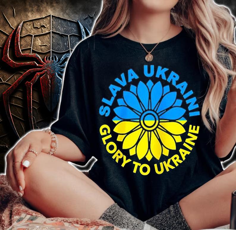 Slava Ukraini! Glory To Ukraine! Sunflower Ukrainian Flag T-Shirt t-shirt woman shirt