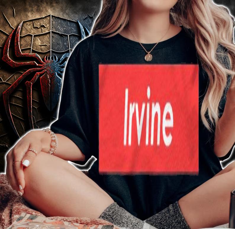 Irvine Red Box Logo California Shirt t-shirt woman shirt