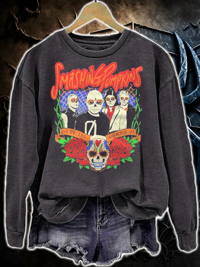 Smashing Pumpkins Glow In The Dark Dia De Los Muertos T-shirt t-shirt sweatshirt