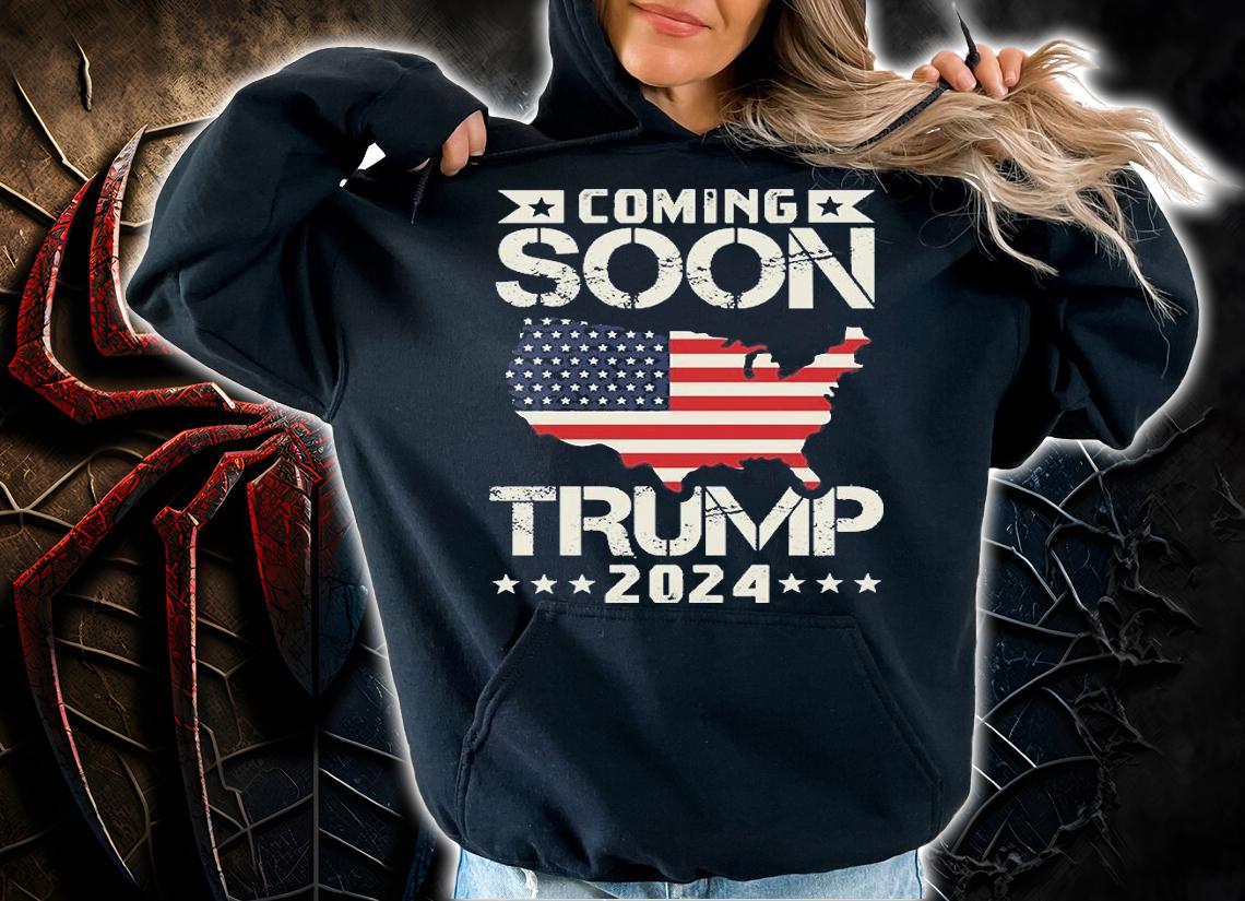 Trump 2024, Trump Soon Trump 2024 American Flag Vintage T-Shirt t-shirt hoodie