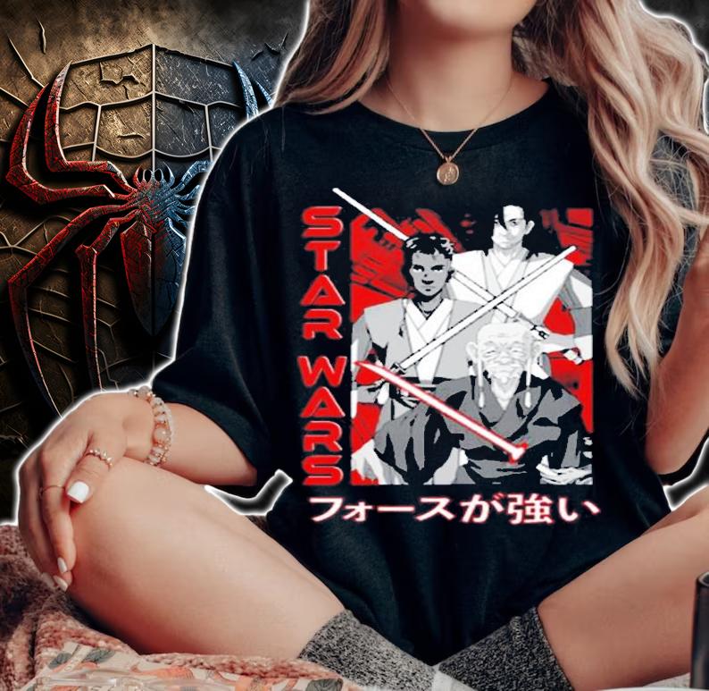 Star Wars Visions Anime Kanji Poster T-Shirt t-shirt woman shirt