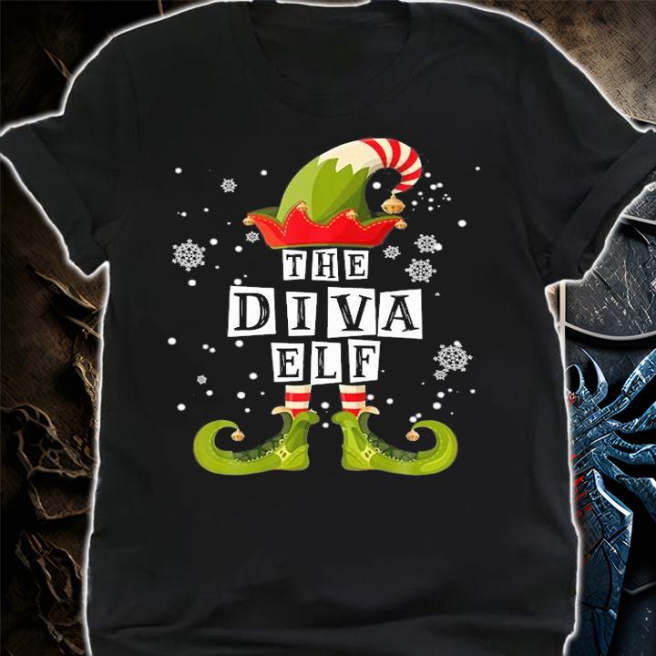 The Diva Elf Family Matching Group Christmas Gift T-Shirt t-shirt