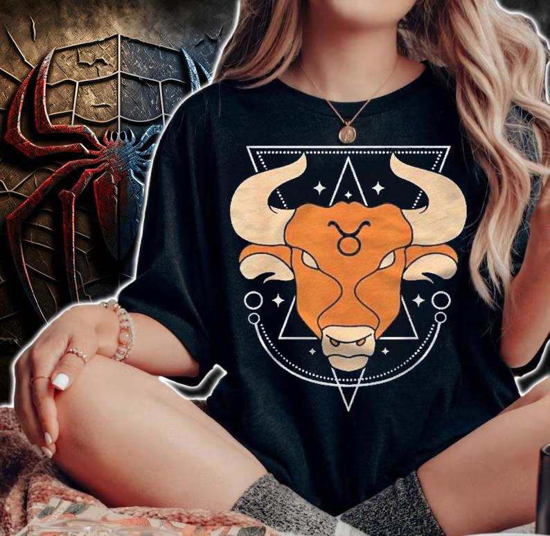 Zodiac Sign Taurus Constellation Buffalo Shirt t-shirt woman shirt