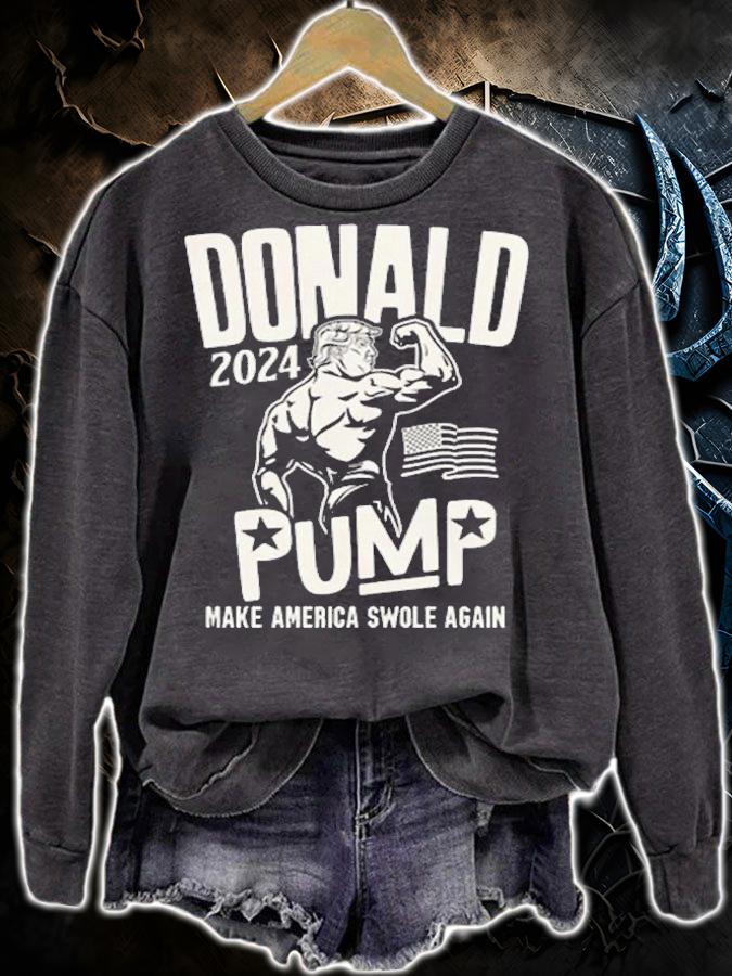 DONALD PUMP 2024 Make America Swole Again T-Shirt t-shirt