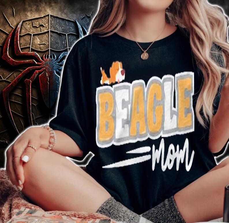 I Love Beagle Dogs Apparel Beagle Mom Blue Small Shirt t-shirt woman shirt