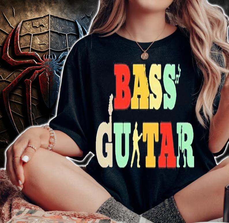 Retro Bass Guitar Player Vintage T-Shirt t-shirt woman shirt